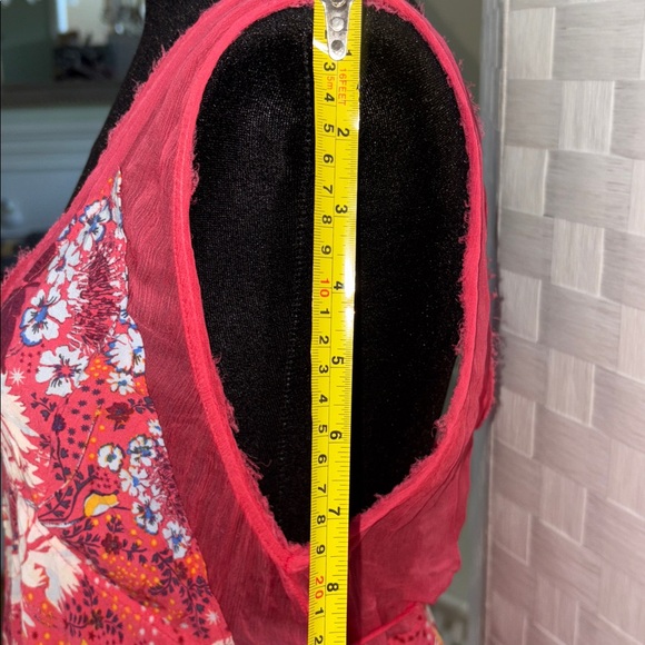 Like New- Free People Floral Sheer Mini Dress, size medium- final sale price - Picture 11 of 17